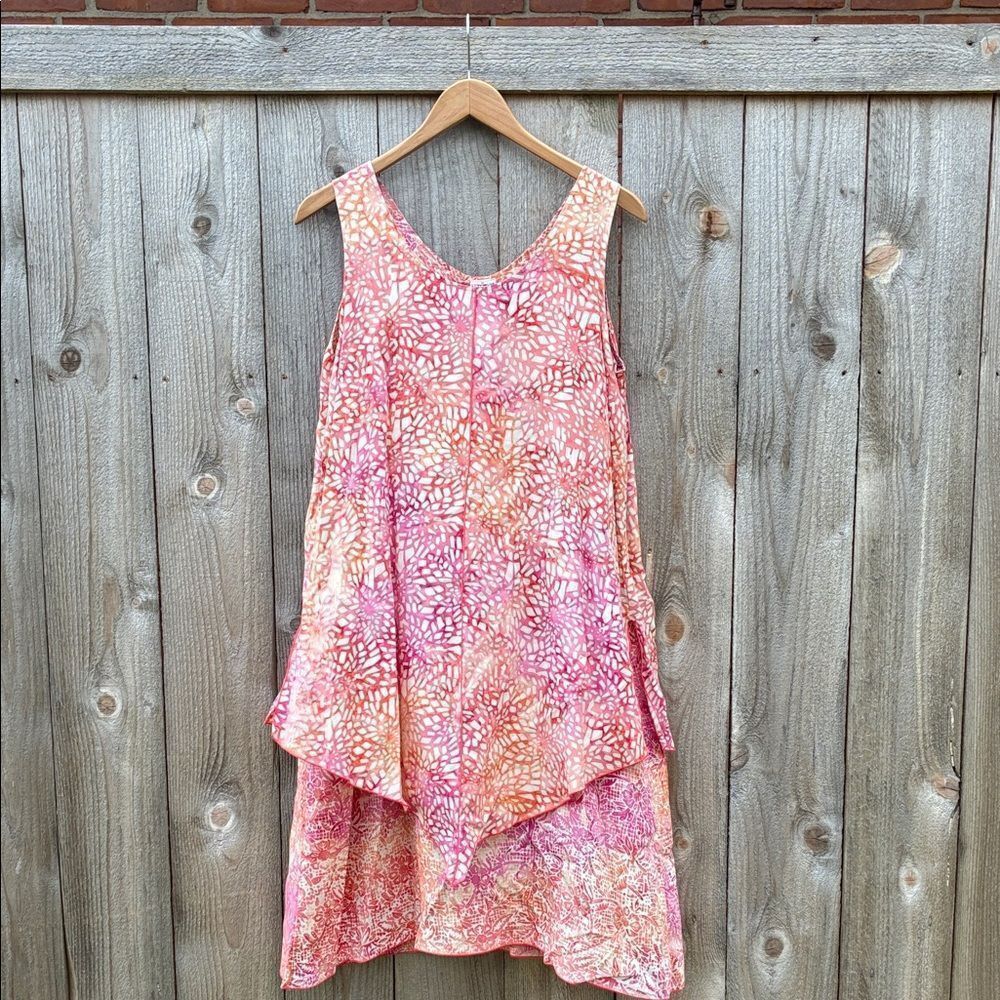 Lost River Sleeveless Pink and Orange Women's Dress